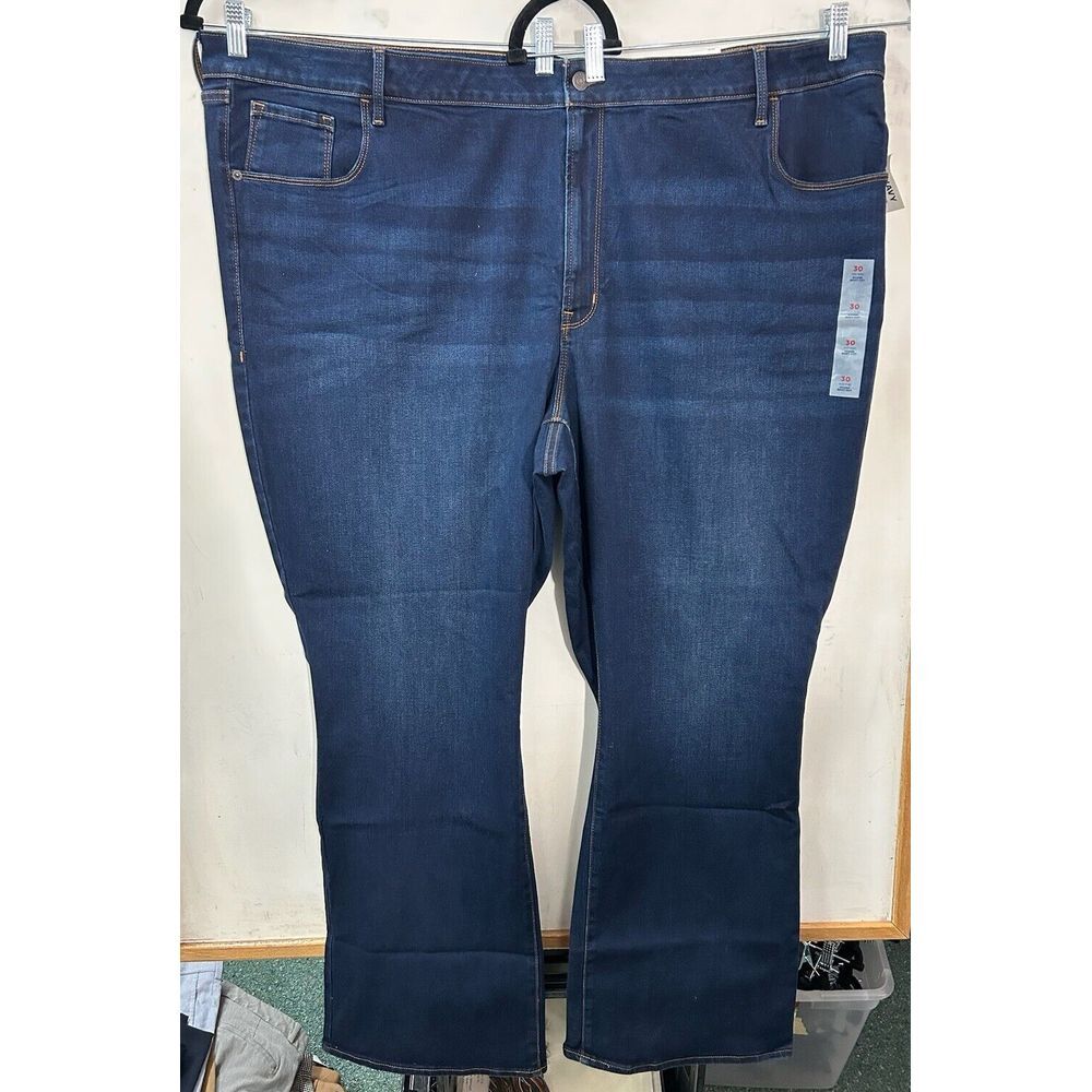 Old Navy Kicker Boot Cut Dark Wash Jeans Size‎ 30 Mid Rise New